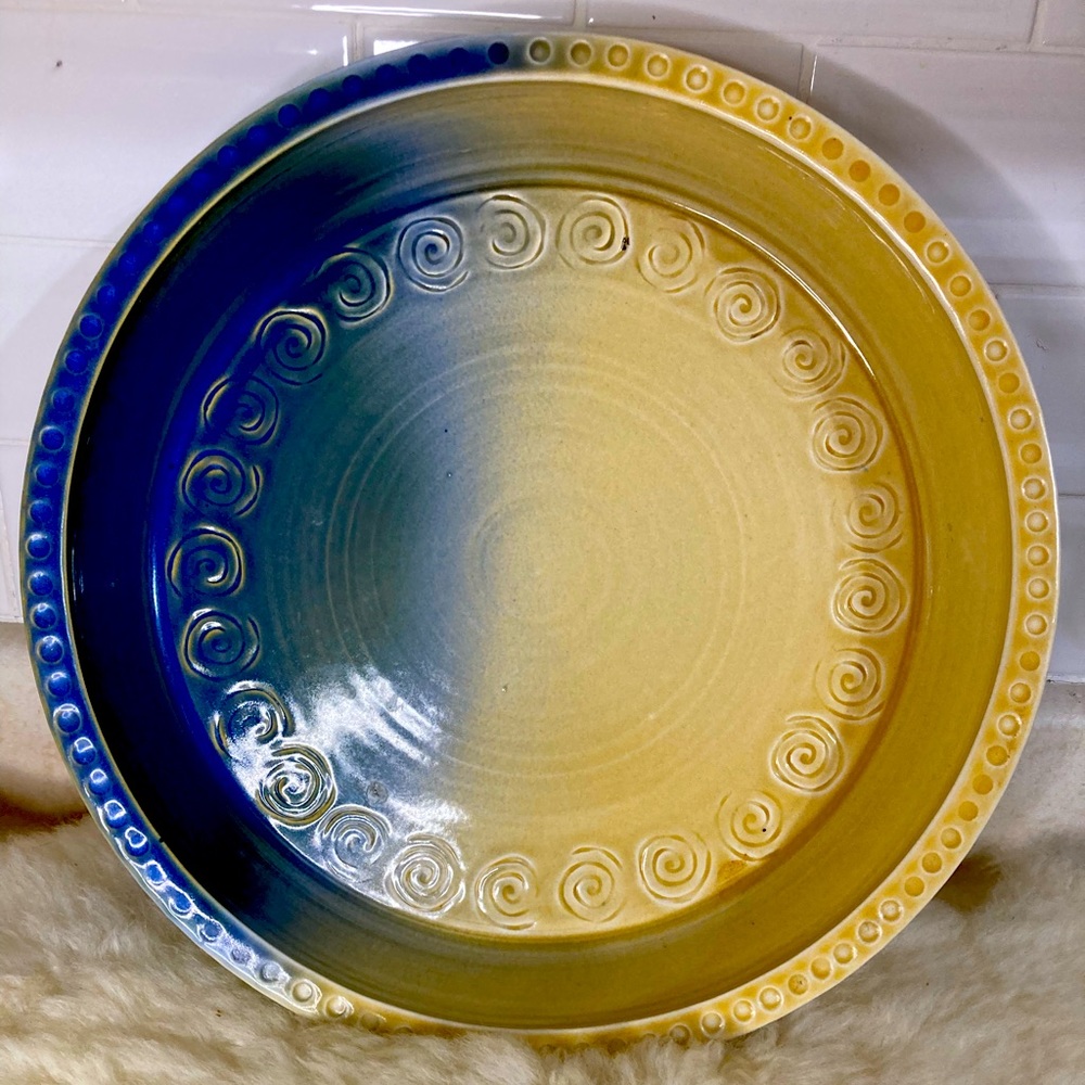 Handmade Clay 13 inch Dish